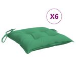Casa si Gradina - Textile si covoare - Perne si pilote - Perne decorative - Perne de scaun, 6 buc., verde, 50x50x7 cm, textil oxford - Infinity.ro