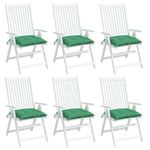Casa si Gradina - Textile si covoare - Perne si pilote - Perne decorative - Perne de scaun, 6 buc., verde, 50x50x7 cm, textil oxford - Infinity.ro