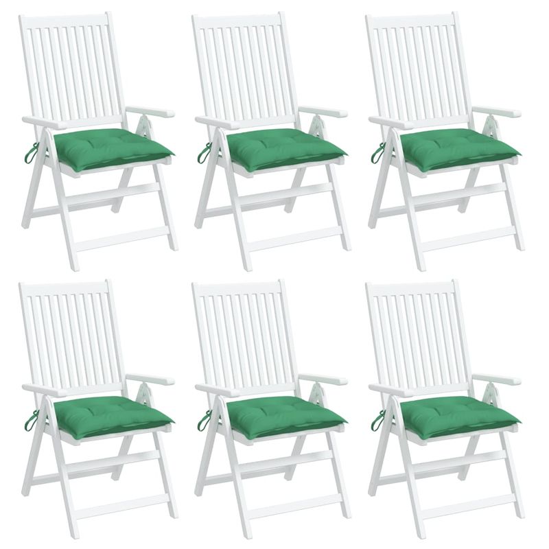 Casa si Gradina - Textile si covoare - Perne si pilote - Perne decorative - Perne de scaun, 6 buc., verde, 50x50x7 cm, textil oxford - Infinity.ro