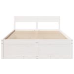 Casa si Gradina - Mobilier - Paturi si accesorii - Paturi - Cadru de pat cu sertare, , alb, 120x200 cm, lemn masiv de pin - Infinity.ro