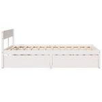 Casa si Gradina - Mobilier - Paturi si accesorii - Paturi - Cadru de pat cu sertare, , alb, 120x200 cm, lemn masiv de pin - Infinity.ro