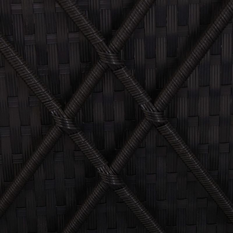 Casa si Gradina - Gradina si terasa - Mobilier exterior - Scaune si sezlonguri gradina - Sezlong cu perna si masuta de ceai, negru, poliratan - Infinity.ro