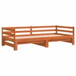 Casa si Gradina - Mobilier - Paturi si accesorii - Paturi - Pat de zi cu extensie, maro ceruit, 80x200cm, lemn masiv de pin - Infinity.ro