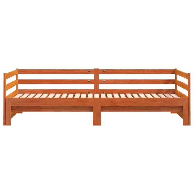 Casa si Gradina - Mobilier - Paturi si accesorii - Paturi - Pat de zi cu extensie, maro ceruit, 80x200cm, lemn masiv de pin - Infinity.ro