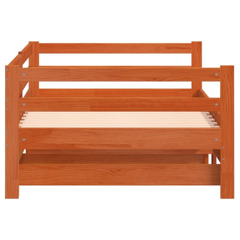 Casa si Gradina - Mobilier - Paturi si accesorii - Paturi - Pat de zi cu extensie, maro ceruit, 80x200cm, lemn masiv de pin - Infinity.ro