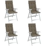 Casa si Gradina - Textile si covoare - Perne si pilote - Perne decorative - Perne scaun spatar inalt 4buc melanj gri taupe120x50x4cm textil - Infinity.ro