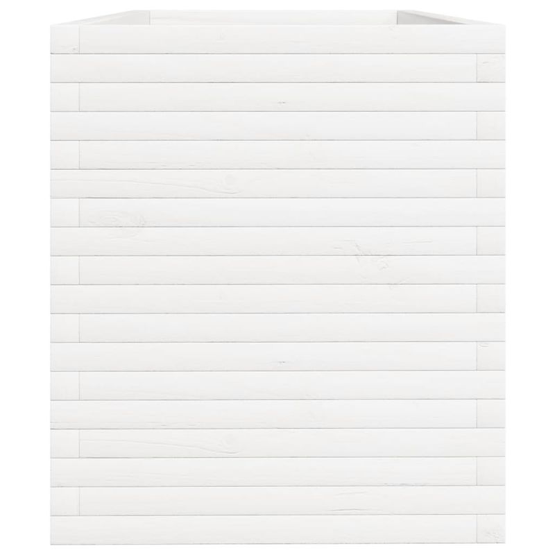 Casa si Gradina - Gradinarit si plante - Plante si ghivece - Ghivece si suporturi - Jardiniera de gradina, alb, 110x60x68,5 cm, lemn masiv de pin - Infinity.ro