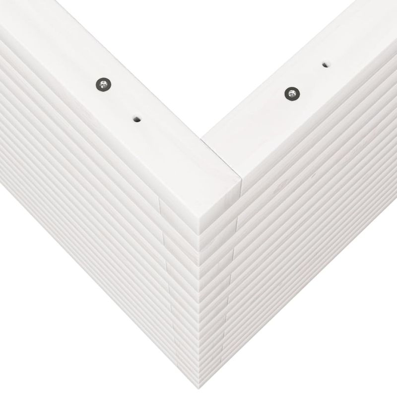 Casa si Gradina - Gradinarit si plante - Plante si ghivece - Ghivece si suporturi - Jardiniera de gradina, alb, 110x60x68,5 cm, lemn masiv de pin - Infinity.ro