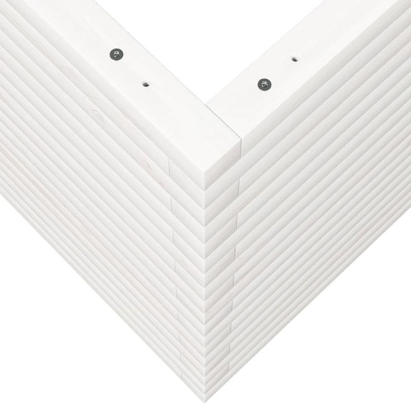 Casa si Gradina - Gradinarit si plante - Plante si ghivece - Ghivece si suporturi - Jardiniera de gradina, alb, 80x80x68,5 cm, lemn masiv de pin - Infinity.ro