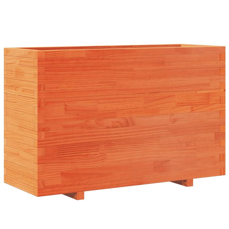 Casa si Gradina - Gradinarit si plante - Plante si ghivece - Ghivece si suporturi - Jardiniera gradina, maro ceruit, 110x40x72,5 cm, lemn masiv pin - Infinity.ro