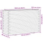 Casa si Gradina - Gradinarit si plante - Plante si ghivece - Ghivece si suporturi - Jardiniera gradina, maro ceruit, 110x40x72,5 cm, lemn masiv pin - Infinity.ro