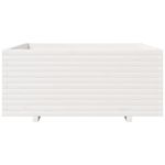 Casa si Gradina - Gradinarit si plante - Plante si ghivece - Ghivece si suporturi - Jardiniera de gradina, alb, 110x110x49,5 cm, lemn masiv de pin - Infinity.ro