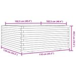 Casa si Gradina - Gradinarit si plante - Plante si ghivece - Ghivece si suporturi - Jardiniera de gradina, alb, 110x110x49,5 cm, lemn masiv de pin - Infinity.ro