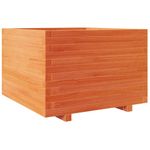 Casa si Gradina - Gradinarit si plante - Plante si ghivece - Ghivece si suporturi - Jardiniera gradina, maro ceruit, 70x70x49,5 cm, lemn masiv pin - Infinity.ro