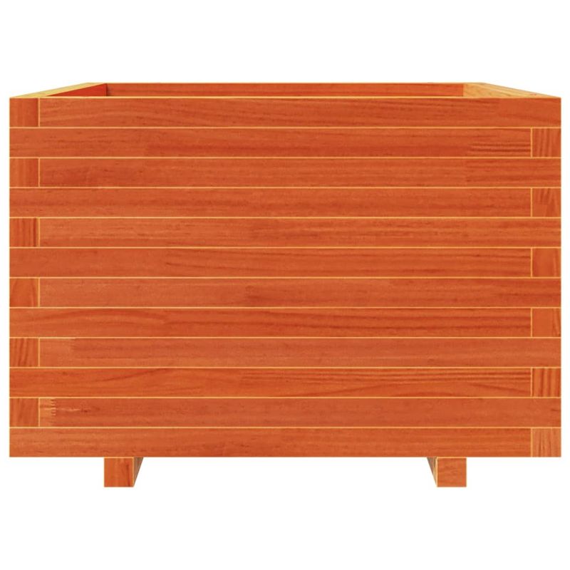 Casa si Gradina - Gradinarit si plante - Plante si ghivece - Ghivece si suporturi - Jardiniera gradina, maro ceruit, 70x70x49,5 cm, lemn masiv pin - Infinity.ro