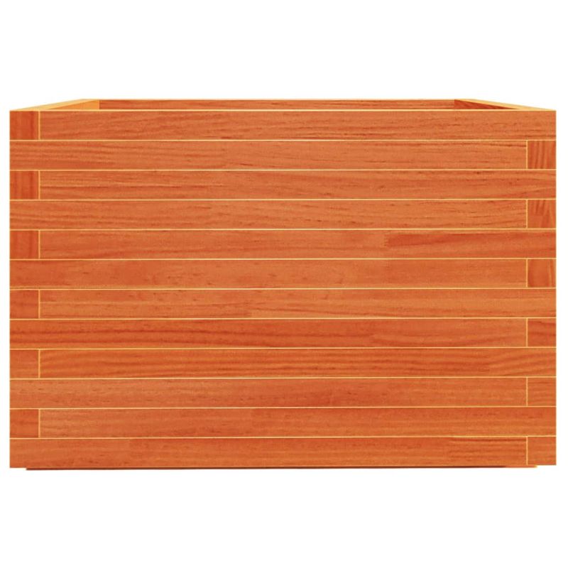 Casa si Gradina - Gradinarit si plante - Plante si ghivece - Ghivece si suporturi - Jardiniera gradina, maro ceruit, 70x70x49,5 cm, lemn masiv pin - Infinity.ro