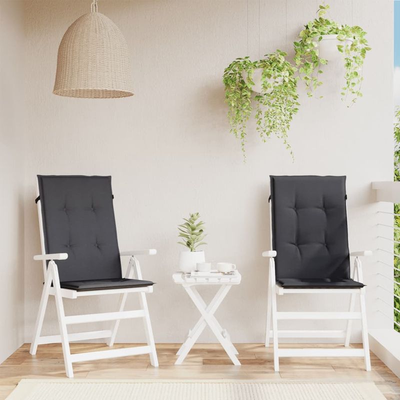 Casa si Gradina - Textile si covoare - Perne si pilote - Perne decorative - Perne scaun cu spatar inalt, 2 buc. antracit 120x50x4 cm textil - Infinity.ro