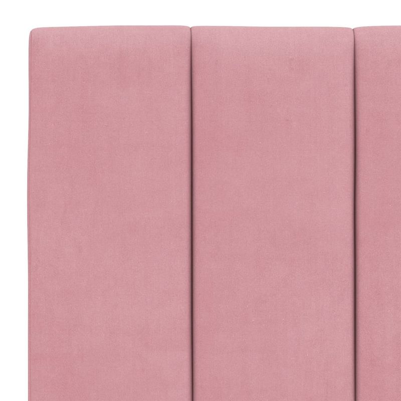 Casa si Gradina - Mobilier - Paturi si accesorii - Paturi - Pat cu saltea, roz, 140x190 cm, catifea - Infinity.ro