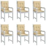 Casa si Gradina - Textile si covoare - Perne si pilote - Perne decorative - Perne scaun cu spatar mic, 6 buc. melanj bej 100x50x4 cm textil - Infinity.ro