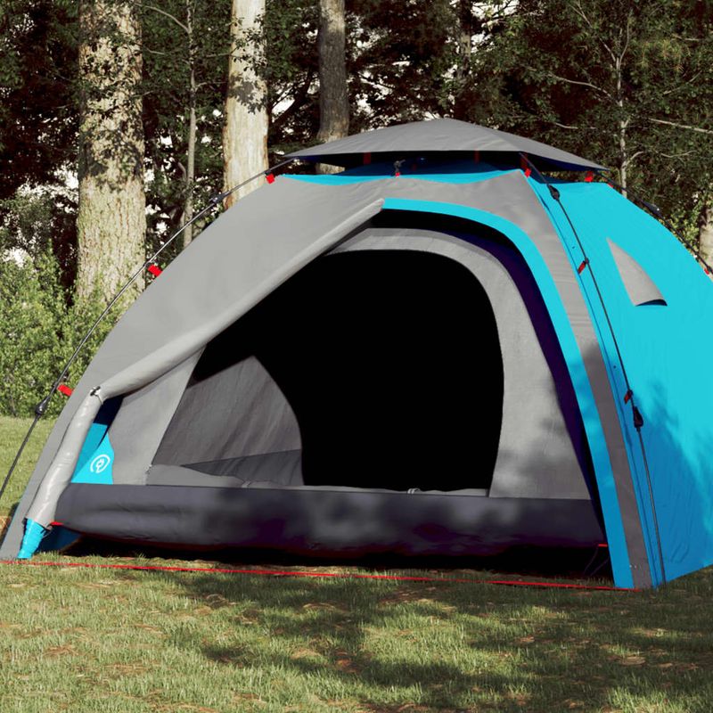 Sport si Outdoor - Camping - Corturi camping - Cort de camping cupola 4 persoane, setare rapida, albastru - Infinity.ro