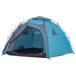 Sport si Outdoor - Camping - Corturi camping - Cort de camping cupola 4 persoane, setare rapida, albastru - Infinity.ro