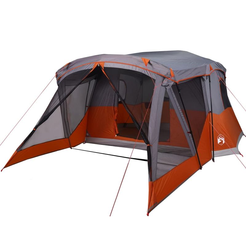 Sport si Outdoor - Camping - Corturi camping - Cort camping cu veranda 4 persoane, gri/portocaliu, impermeabil - Infinity.ro