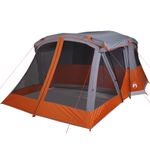 Sport si Outdoor - Camping - Corturi camping - Cort camping cu veranda 4 persoane, gri/portocaliu, impermeabil - Infinity.ro