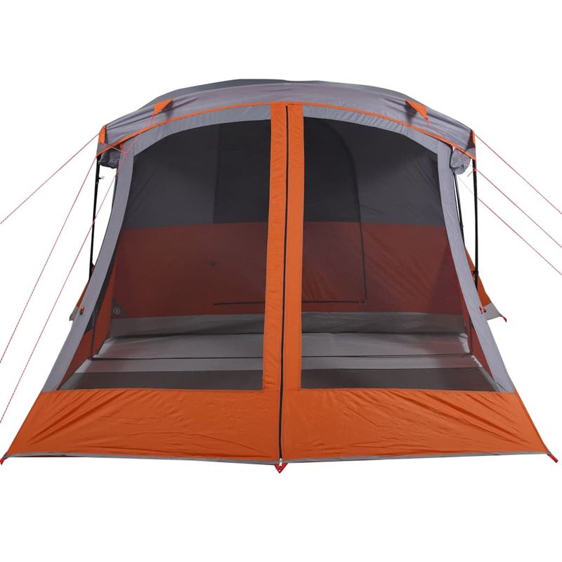 Sport si Outdoor - Camping - Corturi camping - Cort camping cu veranda 4 persoane, gri/portocaliu, impermeabil - Infinity.ro