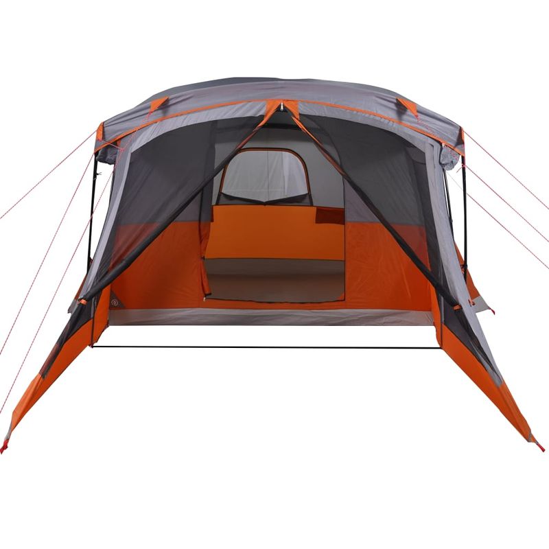 Sport si Outdoor - Camping - Corturi camping - Cort camping cu veranda 4 persoane, gri/portocaliu, impermeabil - Infinity.ro