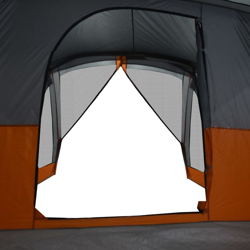 Sport si Outdoor - Camping - Corturi camping - Cort camping cu veranda 4 persoane, gri/portocaliu, impermeabil - Infinity.ro