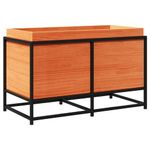 Casa si Gradina - Gradinarit si plante - Plante si ghivece - Ghivece si suporturi - Jardiniera de gradina, maro ceruit, 80x40x50 cm, lemn masiv pin - Infinity.ro