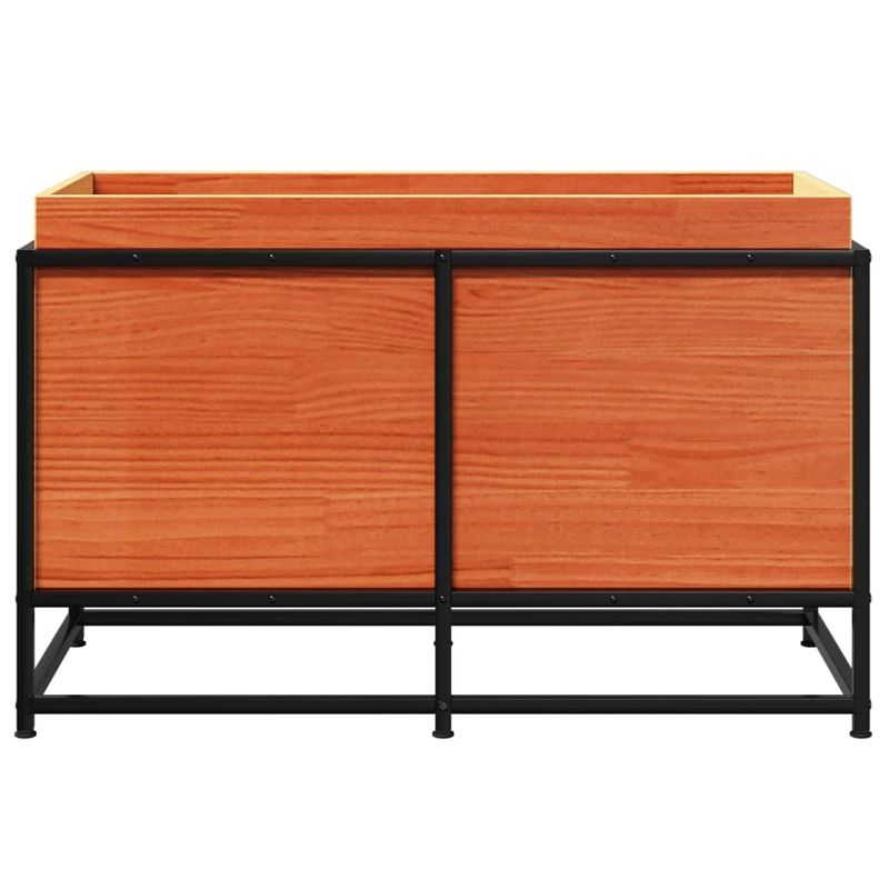 Casa si Gradina - Gradinarit si plante - Plante si ghivece - Ghivece si suporturi - Jardiniera de gradina, maro ceruit, 80x40x50 cm, lemn masiv pin - Infinity.ro