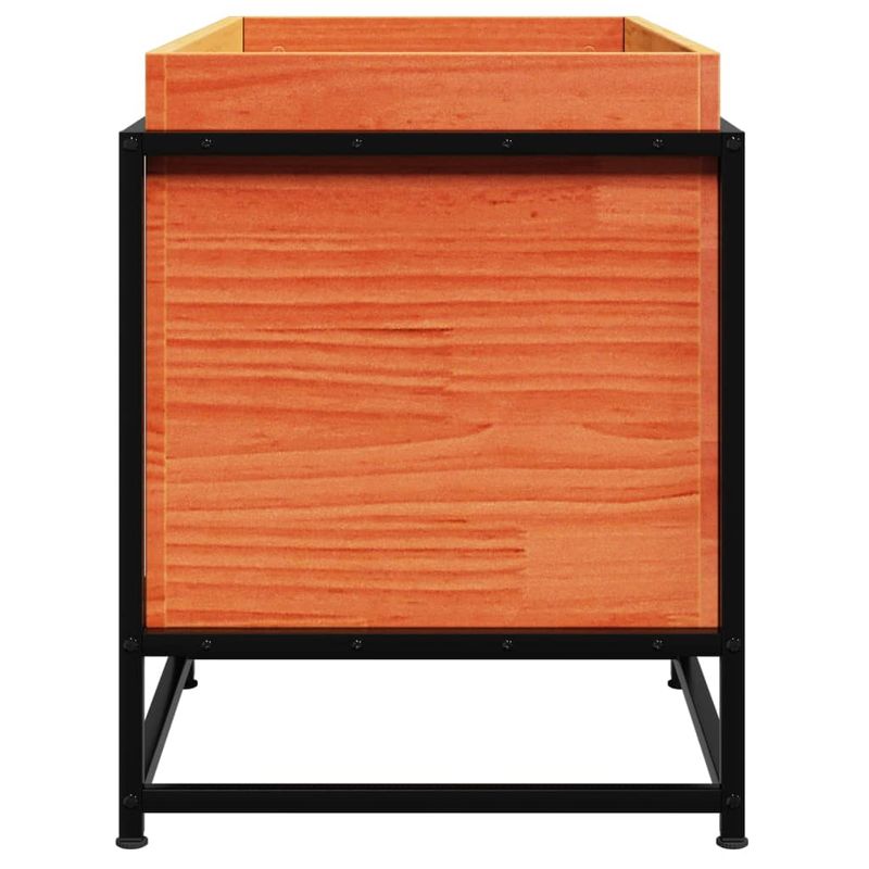 Casa si Gradina - Gradinarit si plante - Plante si ghivece - Ghivece si suporturi - Jardiniera de gradina, maro ceruit, 80x40x50 cm, lemn masiv pin - Infinity.ro