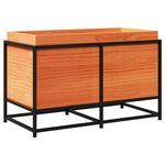 Casa si Gradina - Gradinarit si plante - Plante si ghivece - Ghivece si suporturi - Jardiniera de gradina, maro ceruit, 80x40x50 cm, lemn masiv pin - Infinity.ro