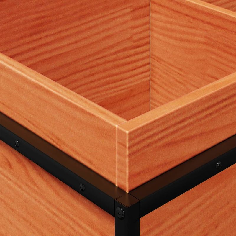 Casa si Gradina - Gradinarit si plante - Plante si ghivece - Ghivece si suporturi - Jardiniera de gradina, maro ceruit, 80x40x50 cm, lemn masiv pin - Infinity.ro