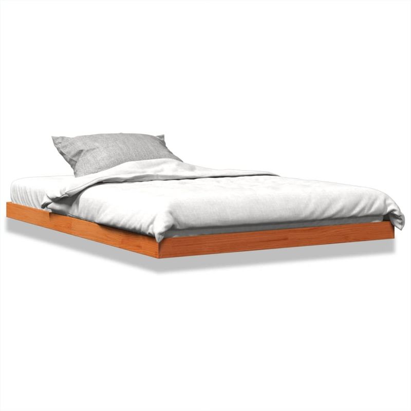 Casa si Gradina - Mobilier - Paturi si accesorii - Paturi - Cadru de pat, maro ceruit, 140x190 cm, lemn masiv de pin - Infinity.ro