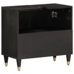 Casa si Gradina - Mobilier - Mobilier baie - Comode baie - Dulap pentru chiuveta de baie, 62x33x58 cm, lemn masiv de mango, negru - Infinity.ro