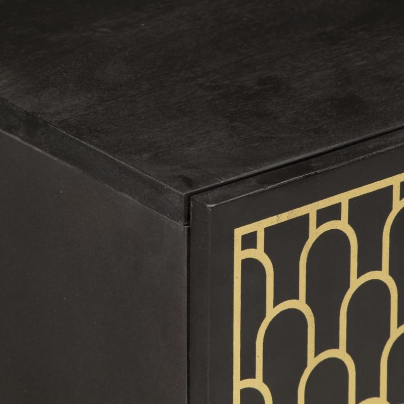 Casa si Gradina - Mobilier - Mobilier baie - Comode baie - Dulap pentru chiuveta de baie, 62x33x58 cm, lemn masiv de mango, negru - Infinity.ro