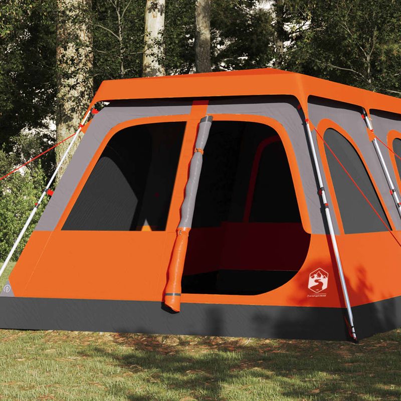 Sport si Outdoor - Camping - Corturi camping - Cort familie cupola 10 persoane, gri/portocaliu, setare rapida - Infinity.ro