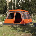 Sport si Outdoor - Camping - Corturi camping - Cort familie cupola 10 persoane, gri/portocaliu, setare rapida - Infinity.ro