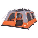 Sport si Outdoor - Camping - Corturi camping - Cort familie cupola 10 persoane, gri/portocaliu, setare rapida - Infinity.ro