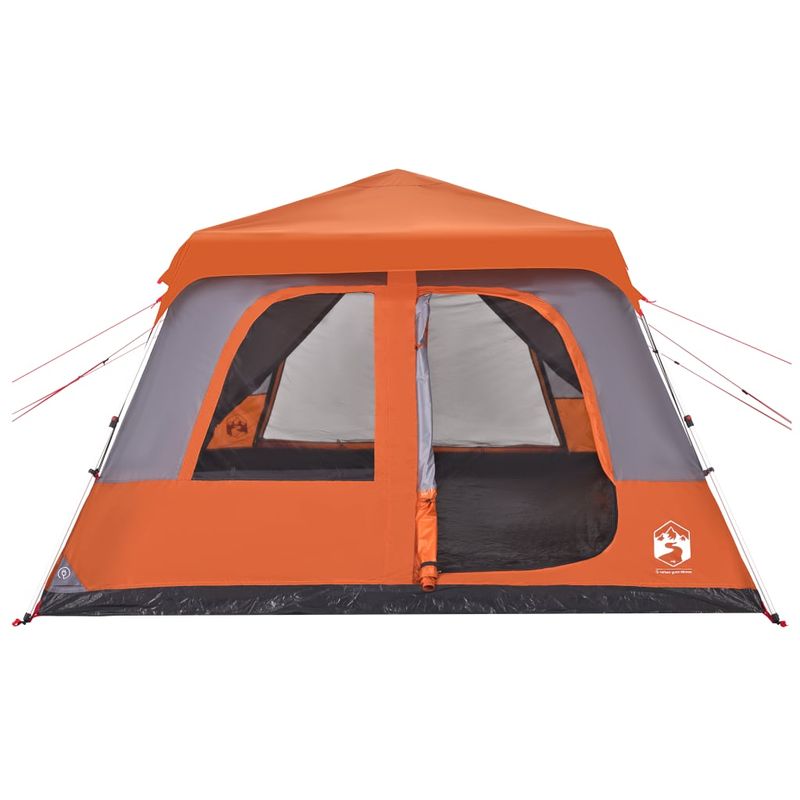 Sport si Outdoor - Camping - Corturi camping - Cort familie cupola 10 persoane, gri/portocaliu, setare rapida - Infinity.ro
