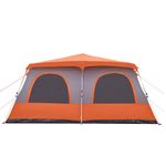 Sport si Outdoor - Camping - Corturi camping - Cort familie cupola 10 persoane, gri/portocaliu, setare rapida - Infinity.ro