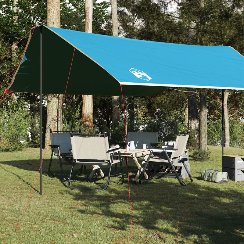 Sport si Outdoor - Camping - Copertine si adaposturi - Prelata de camping, albastru, 460x305x210 cm, impermeabila, material oxford - Infinity.ro
