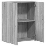 Casa si Gradina - Constructii - Depozitare, transport si protectie - Rafturi, fisete si vestiare - Fiset, sonoma gri, 60x32x77,5 cm, lemn prelucrat - Infinity.ro