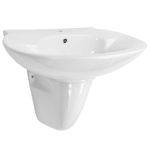 Casa si Gradina - Sanitare - Lavoar baie si accesorii - Lavoare si piedestale - Chiuveta ceramica montata pe perete, alb, 690x520x210 mm - Infinity.ro