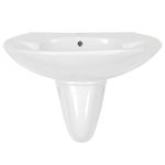 Casa si Gradina - Sanitare - Lavoar baie si accesorii - Lavoare si piedestale - Chiuveta ceramica montata pe perete, alb, 690x520x210 mm - Infinity.ro