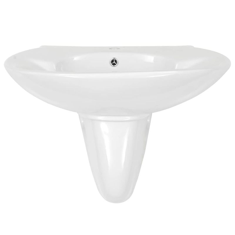 Casa si Gradina - Sanitare - Lavoar baie si accesorii - Lavoare si piedestale - Chiuveta ceramica montata pe perete, alb, 690x520x210 mm - Infinity.ro
