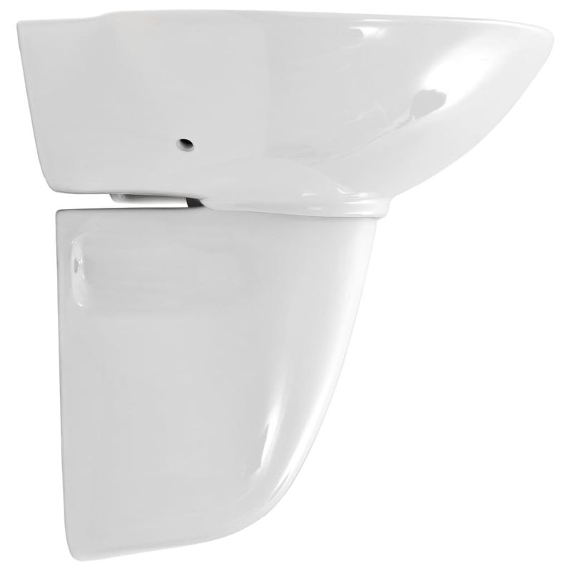Casa si Gradina - Sanitare - Lavoar baie si accesorii - Lavoare si piedestale - Chiuveta ceramica montata pe perete, alb, 690x520x210 mm - Infinity.ro