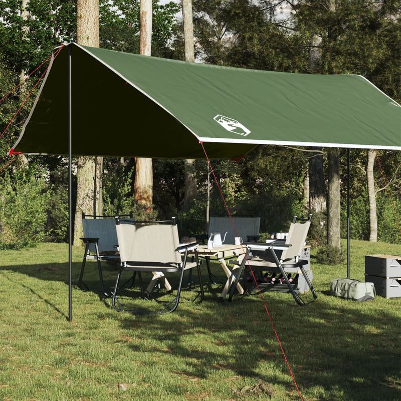 Sport si Outdoor - Camping - Copertine si adaposturi - Prelata de camping, verde, 430x380x210 cm, impermeabila, material oxford - Infinity.ro
